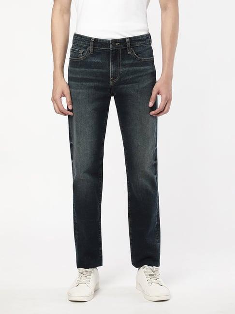 passion dark blue comfort fit lightly washed jeans