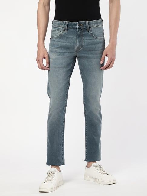 passion blue slim fit lightly washed jeans