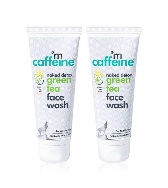 mcaffeine naked detox green tea face wash (pack of 2)