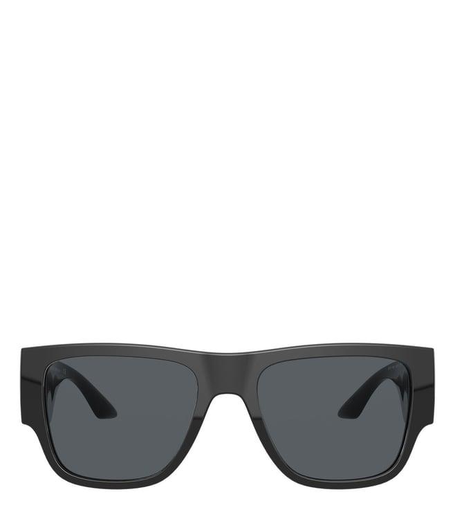 versace grey rectangular sunglasses for men