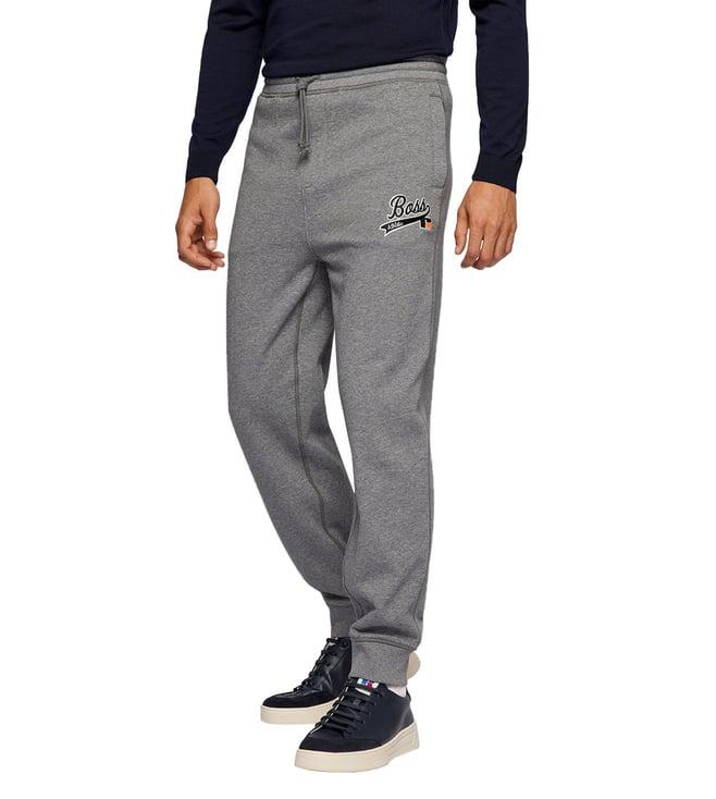 boss medium grey exclusive boss x russell athletic logo regular fit joggers