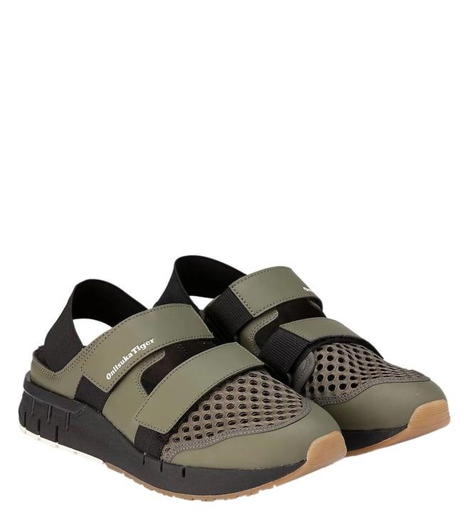 onitsuka tiger men's rebilac mantle green slide sandals