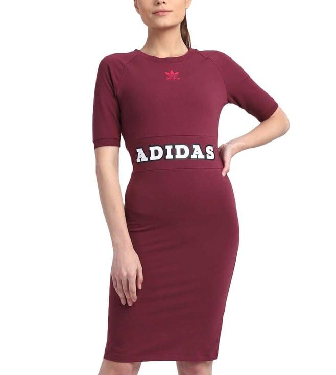 adidas originals red logo regular fit dress