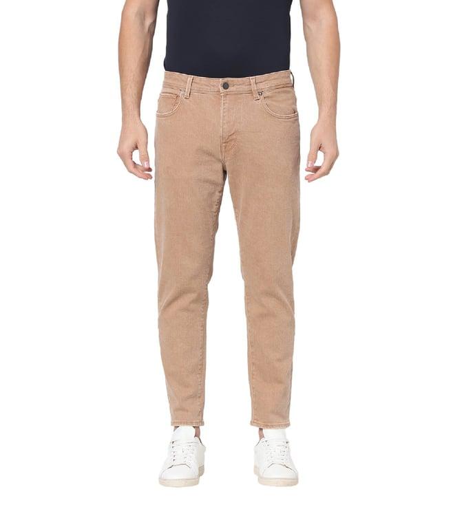 selected homme relaxcrop brick dust lightly washed mid rise jeans