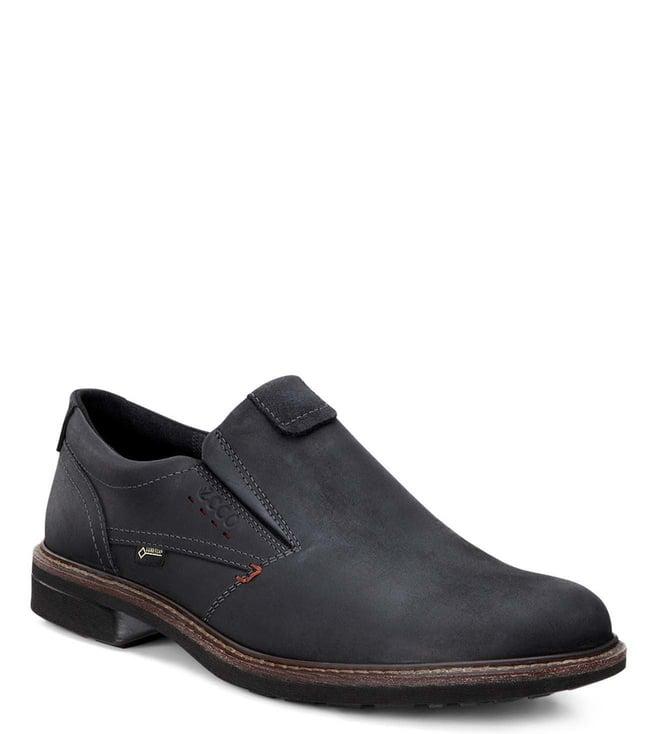 ecco men's seasonal collection black derby shoes