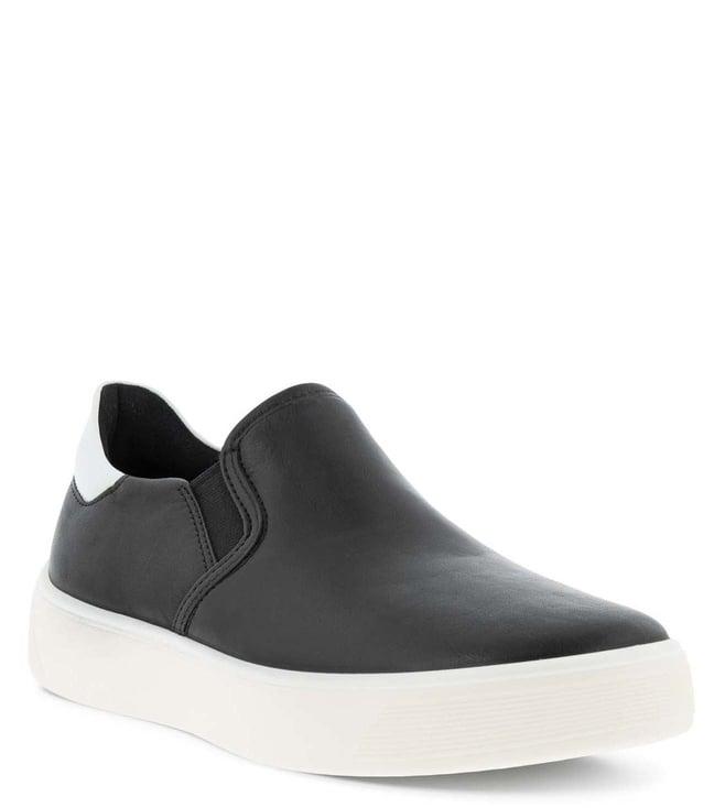 ecco women's street tray black casual slip on