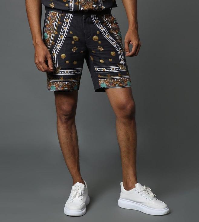 house of three mural shorts - linen black