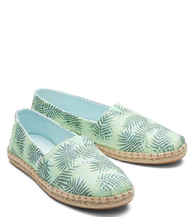 toms women's alpargata rope mint green espadrilles shoes