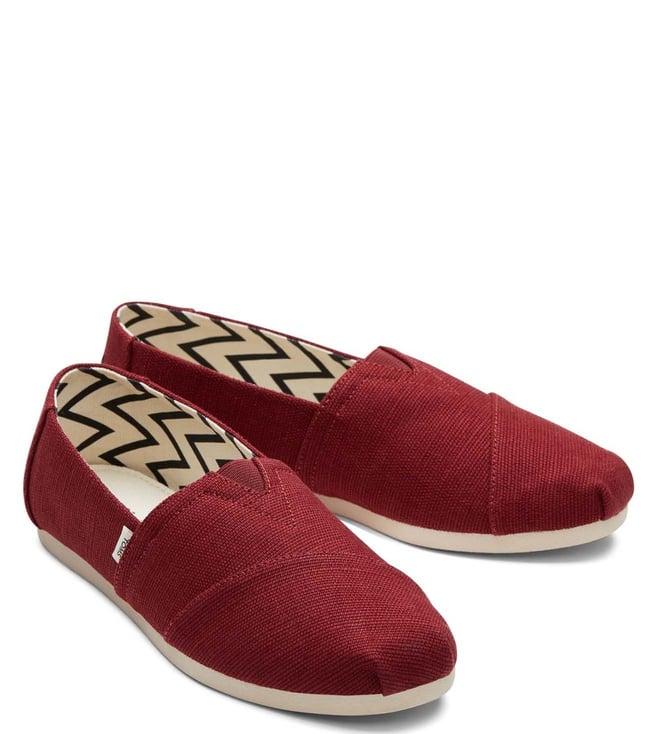 toms women's alpargata red shoes