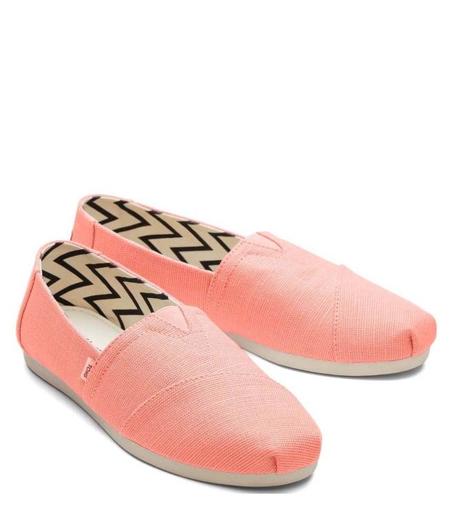 toms women's alpargata coral orange shoes