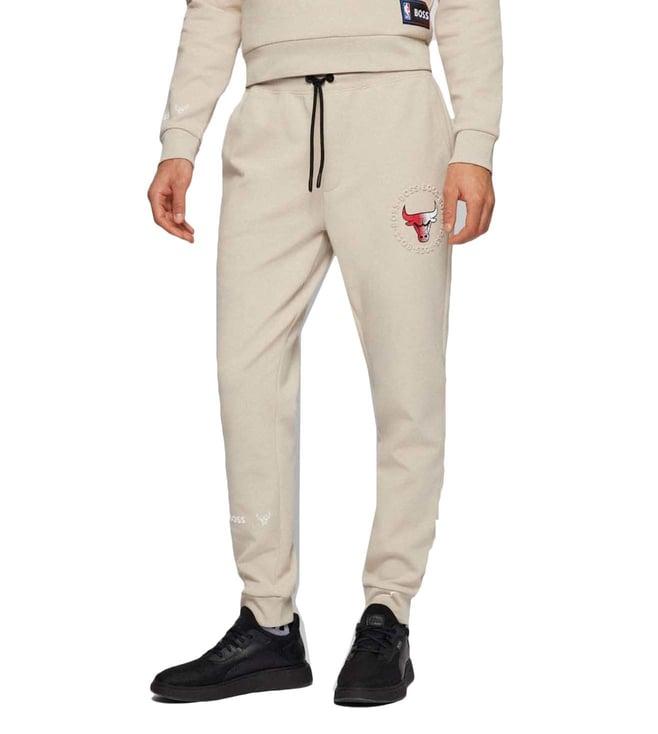 boss nba beige relaxed fit joggers