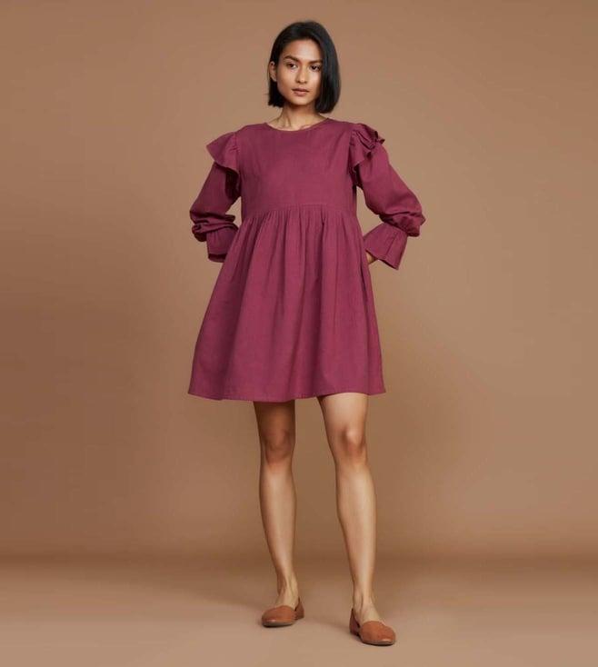 mati baliza mauve short dress