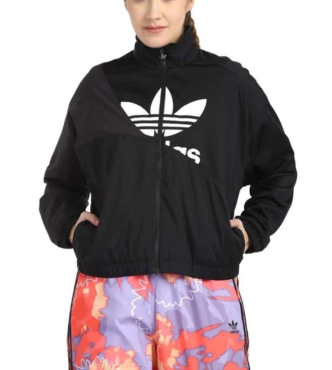 adidas originals black logo regular fit casual jacket