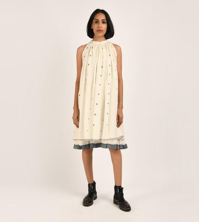 indigo dreams white woven hearts laila dress