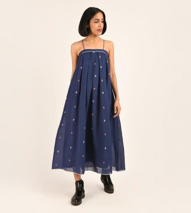 indigo dreams blue woven hearts jane dress