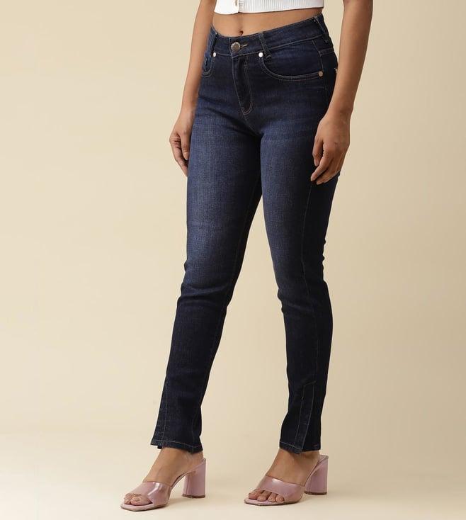 label ritu kumar blue denim pants