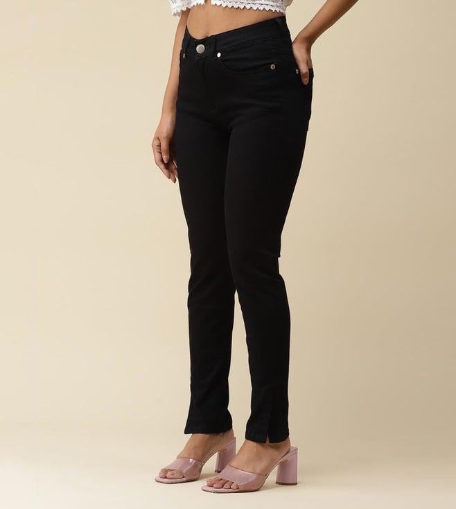 label ritu kumar black denim pants