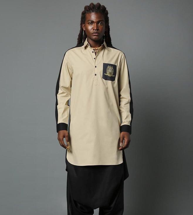 house of three vikrama kurta - beige