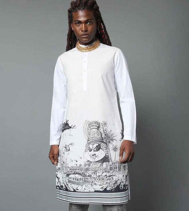 house of three line art kurta - kerala