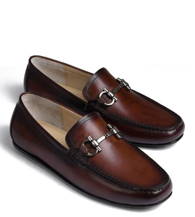 luxoro formello men's helio brown loafers