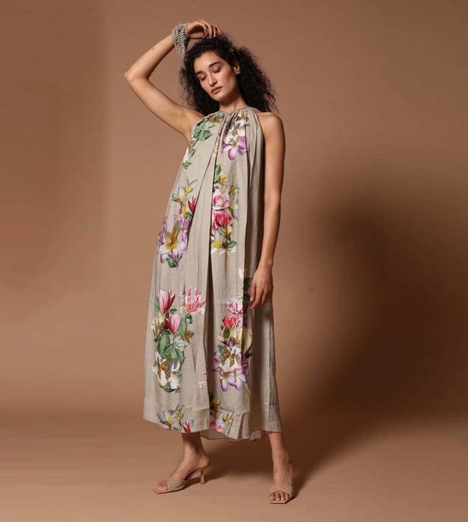 rohit bal floral print dress