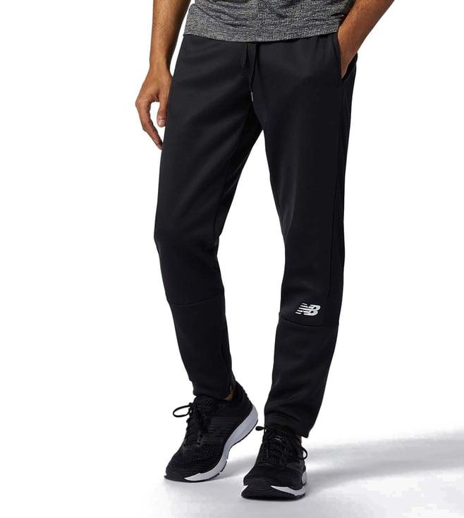 new balance black casual trackpants for men