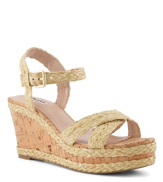 dune london women's kelisa woven beige espadrille wedges