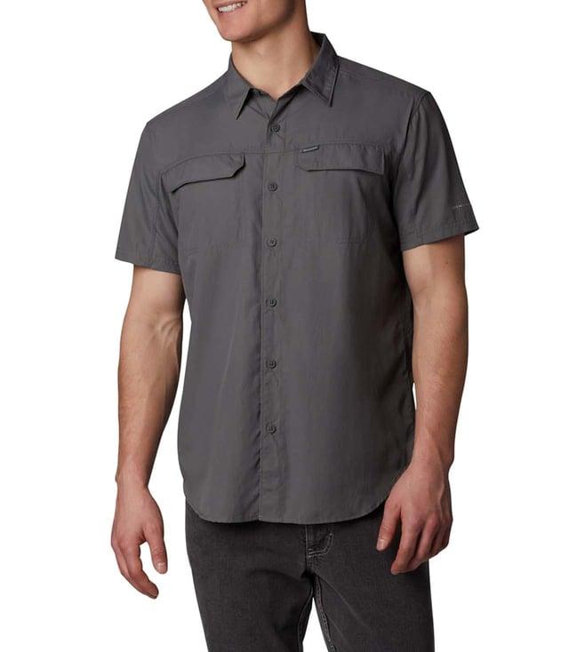 columbia mens grey omni-wick silver ridge 2.0 short sleeve shirt