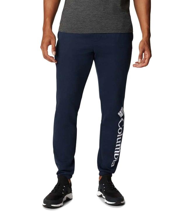 columbia collegiate navy & white logo regular fit trek jogger