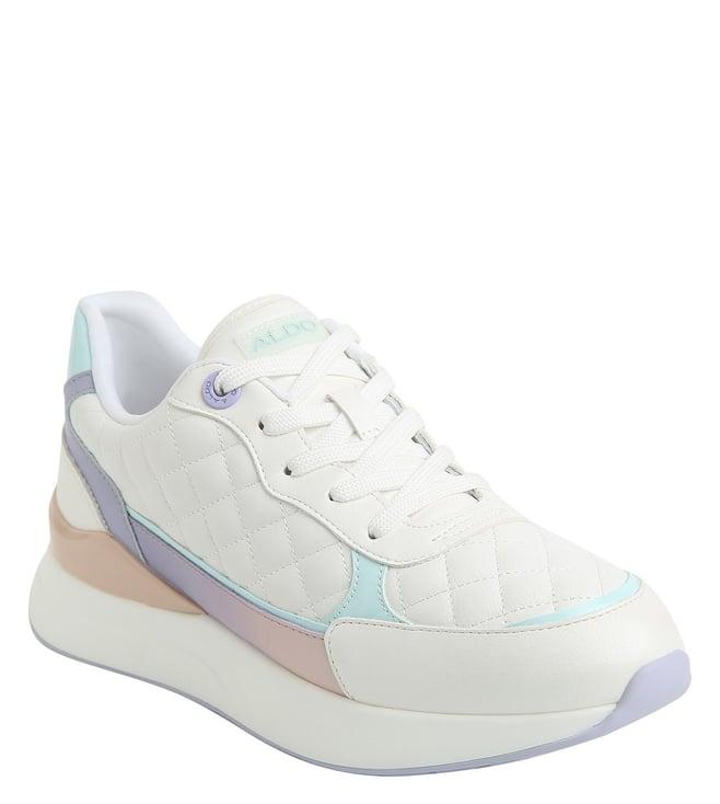 aldo women's cosmicstep963 quilted pastel multi sneakers