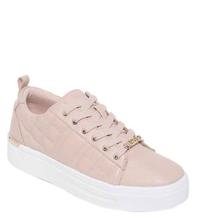 aldo women's meadow680 quilted light pink sneakers