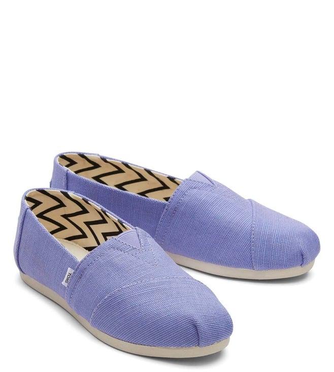 toms women's alpargata purple slip on sneakers