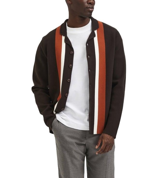 selected homme delicioso cuban striped regular fit cardigan