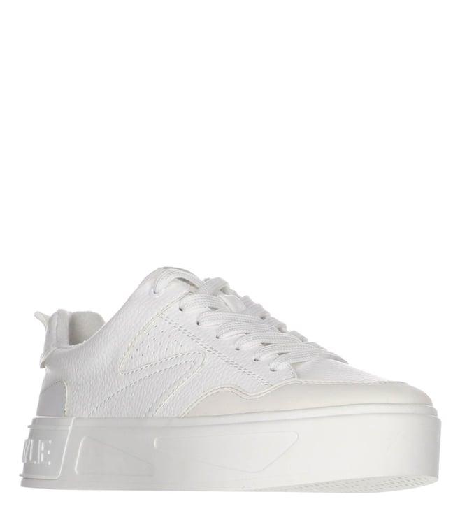 kendall + kylie women's baroness low top lace up white sneakers