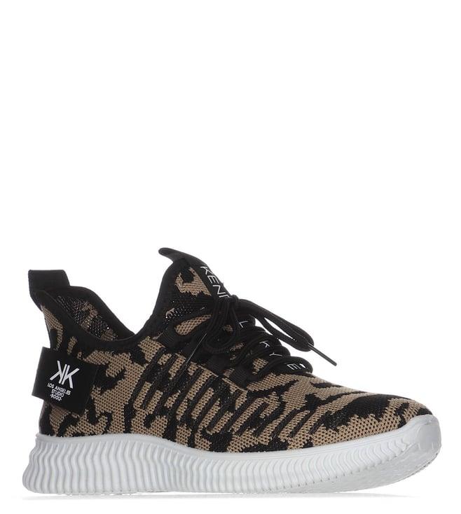 kendall + kylie women's leopard ezora 2.0 low top lace up multi sneakers