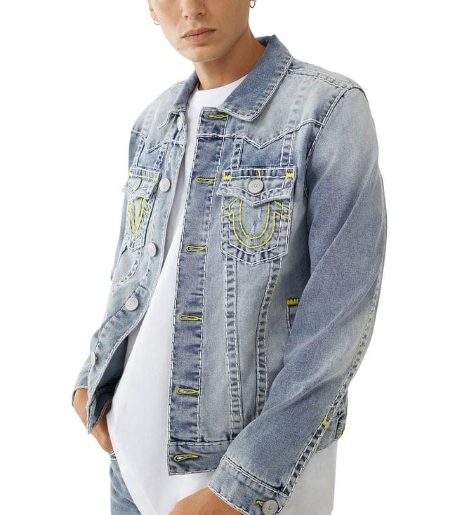 true religion blue washed regular fit denim jacket