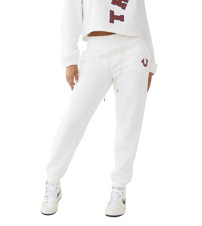 true religion white regular fit joggers