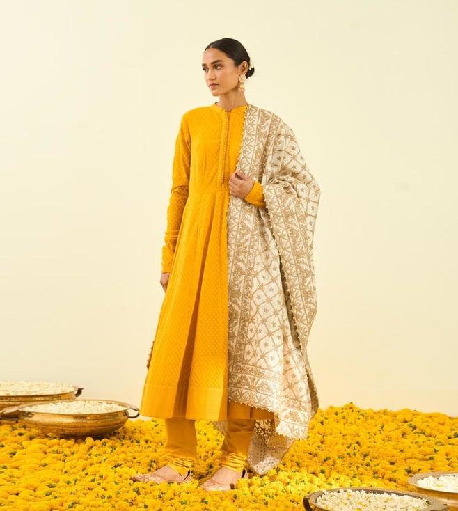 sheetal batra daisy ivory tilla embroidery odhni dupatta