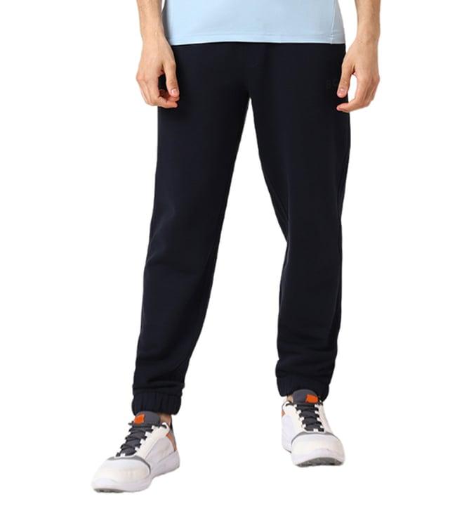 boss dark blue regular fit joggers