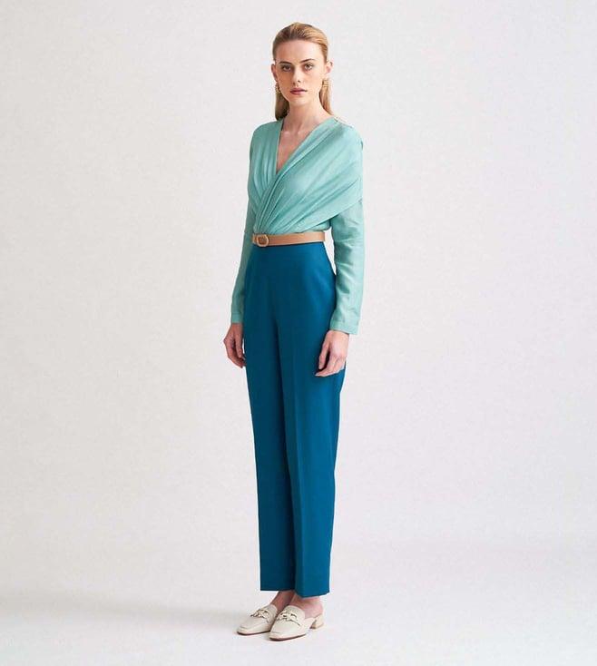 notebook aqua greeen & ocean blue sarah jumpsuit