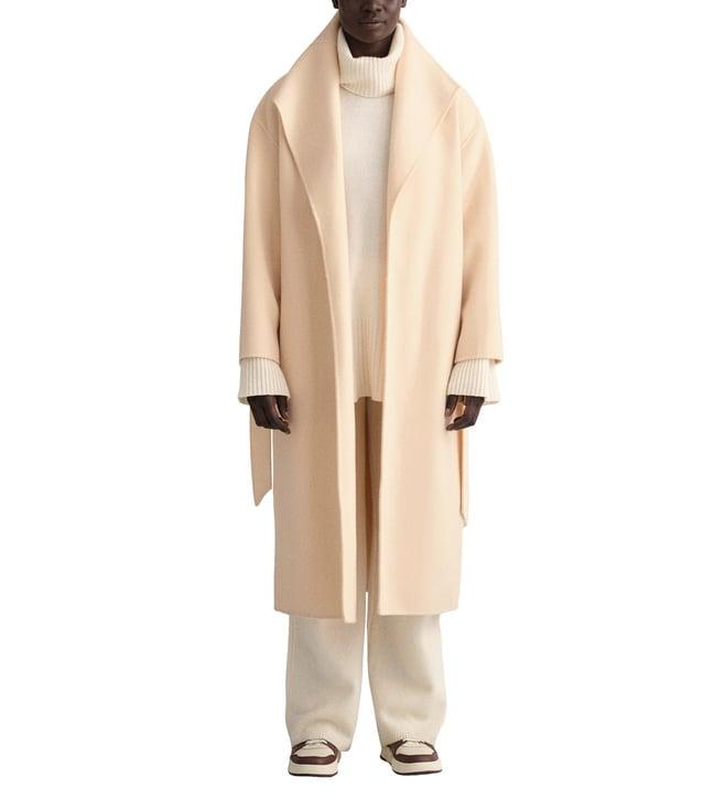 gant cream relaxed fit trench coat