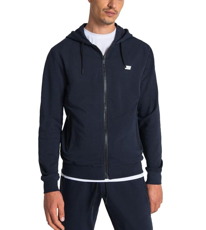 antony morato ink blu slim fit hoodie