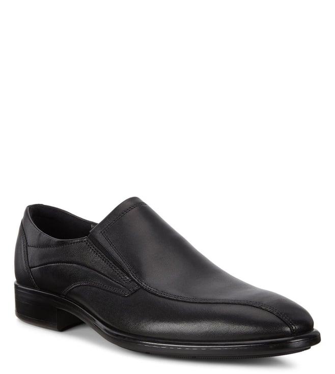 ecco men's citytray black formal slip on shoes