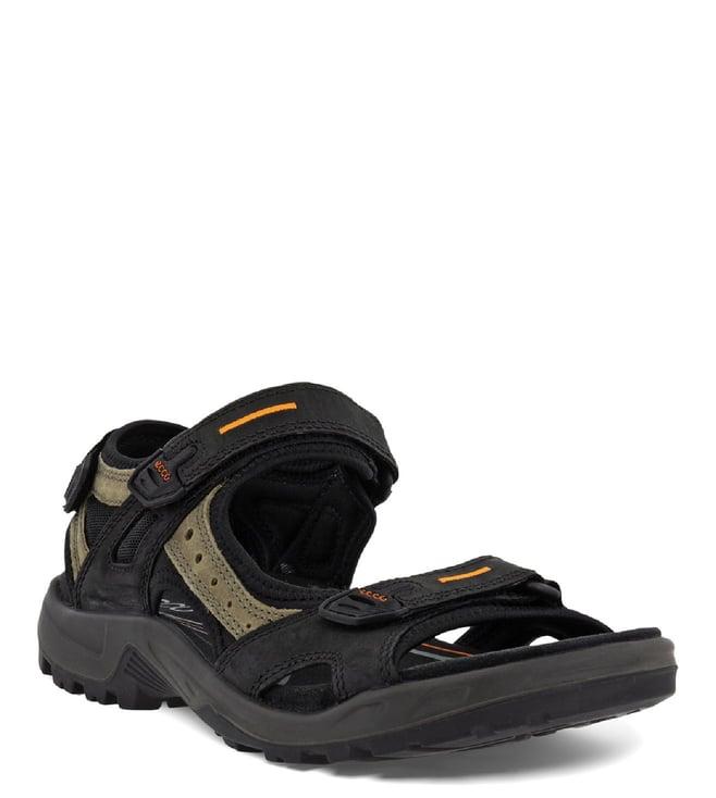 ecco men's offroad black & mole sandals