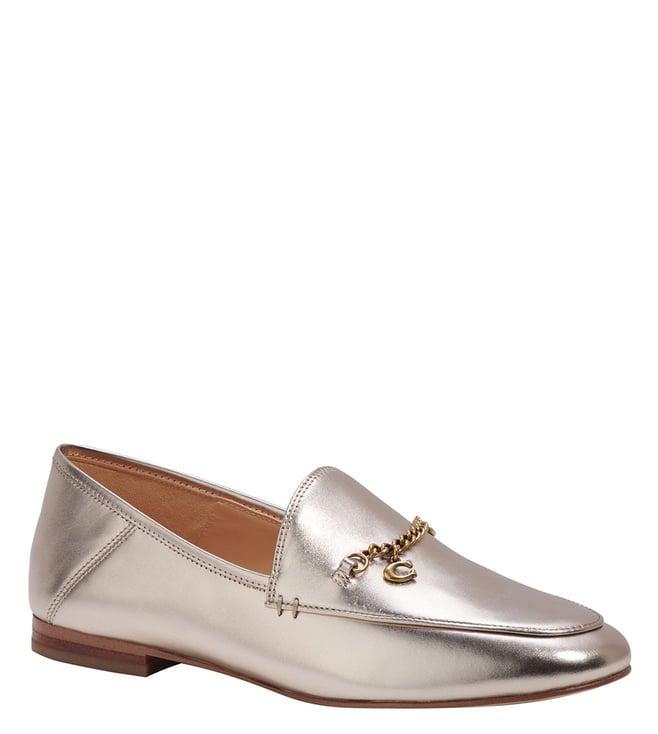 coach silver hanna loafers