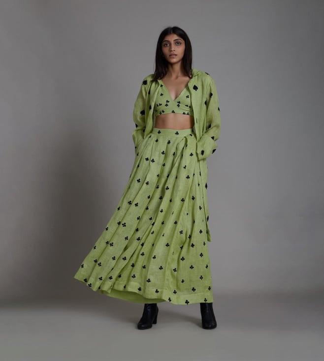 mati green club cover lehenga set