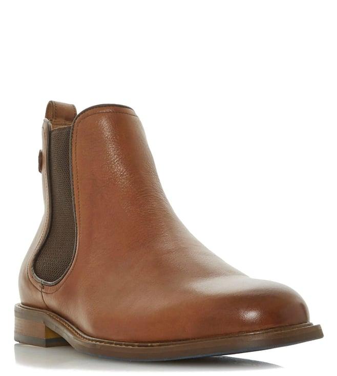 dune london men's character tan chelsea boots