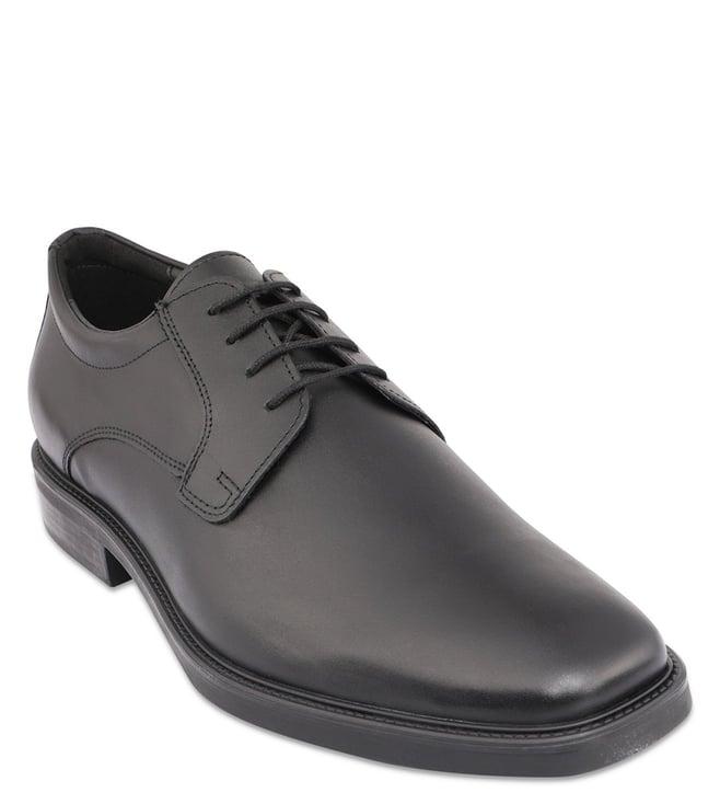 geox men's brandolf black derby shoes