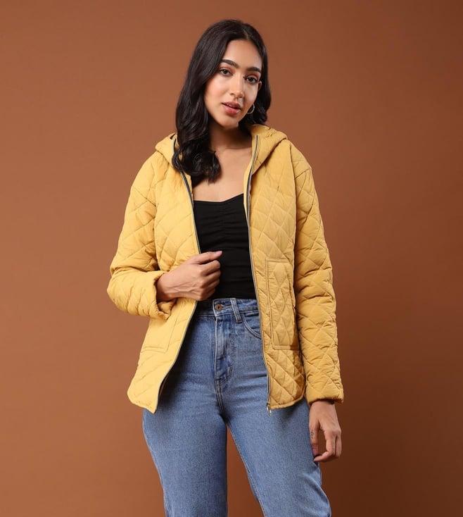 aarke ritu kumar mustard hooded puffer jacket