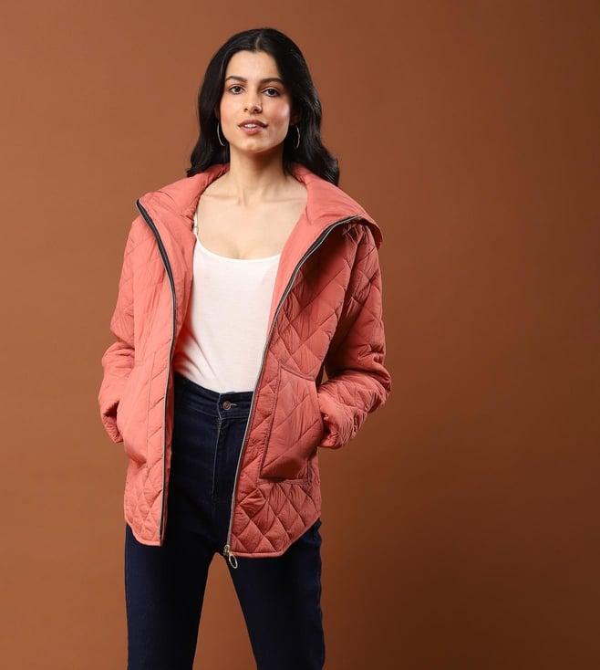 aarke ritu kumar rust hooded puffer jacket